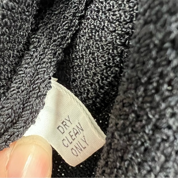 Vintage St. John Santana Knit Open Front Mid Length Pocket Cardigan Sweater Sz S - Picture 7 of 9